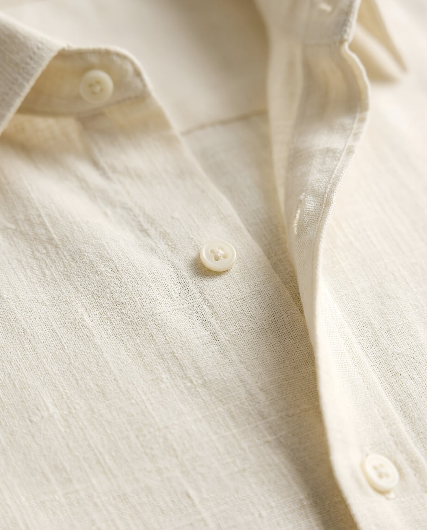 LUXE COTTON LINEN SHIRT - OFF WHITE