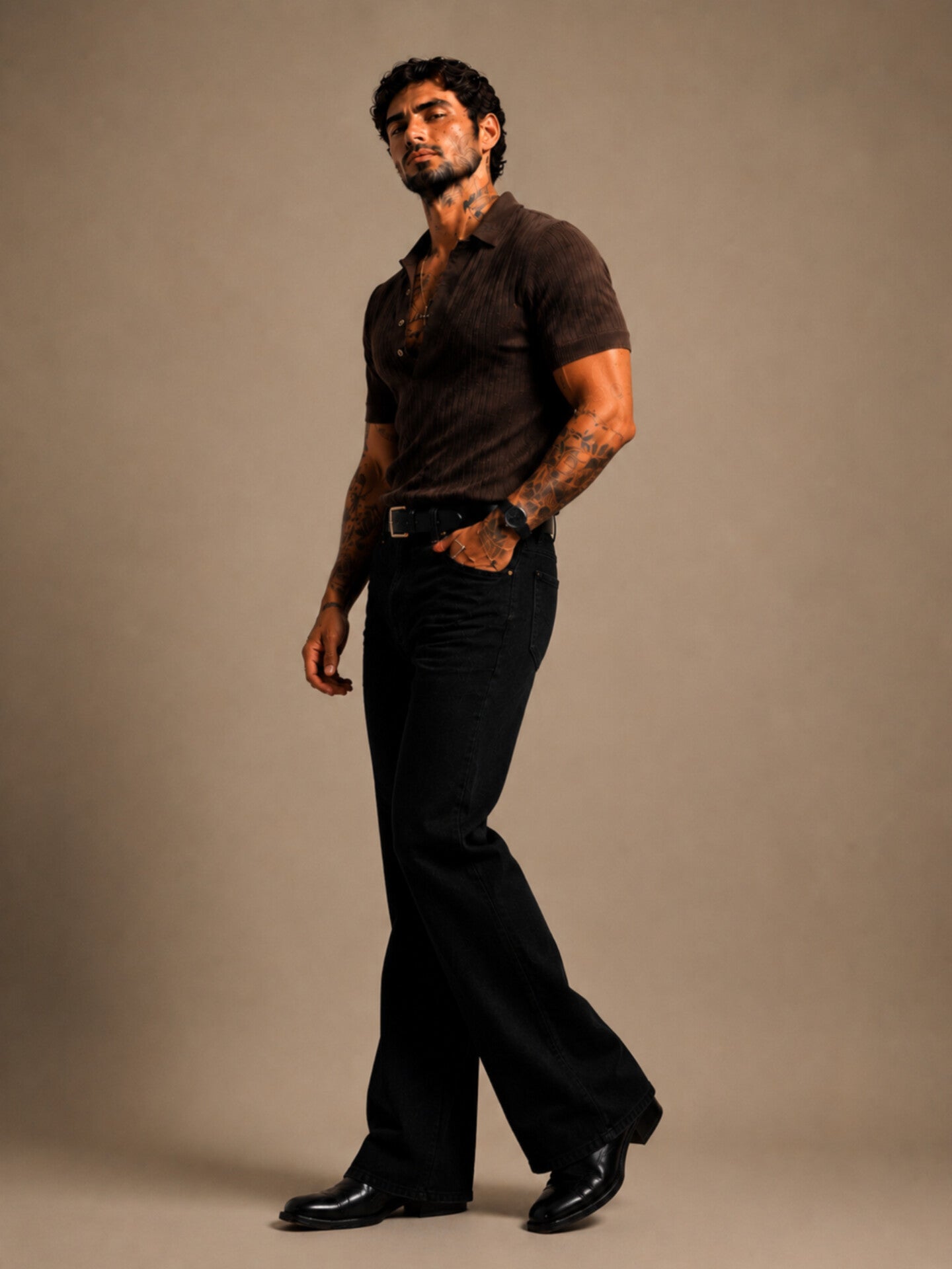 VAREK ORIGINALS - DEEP BLACK BOOTCUT JEANS