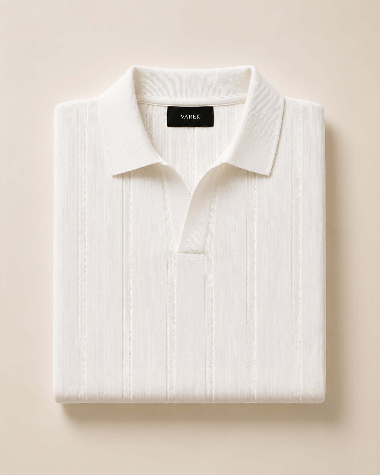 TEXTURED POLO – OFF WHITE