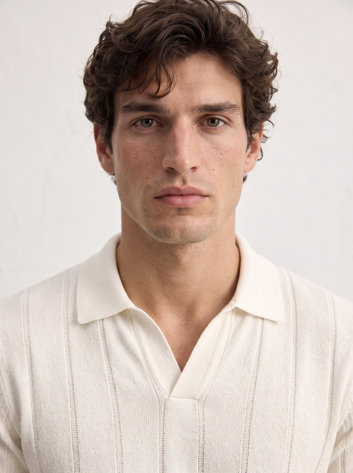 Textured Polo - Off White