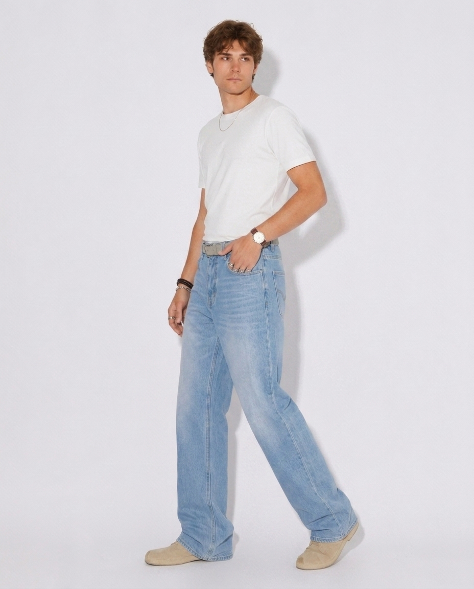 ORIGINALS DENIM - LIGHT WASH BLUE STRAIGHT FIT