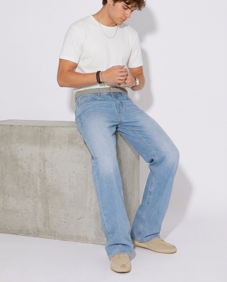 ORIGINALS DENIM - LIGHT WASH BLUE STRAIGHT FIT