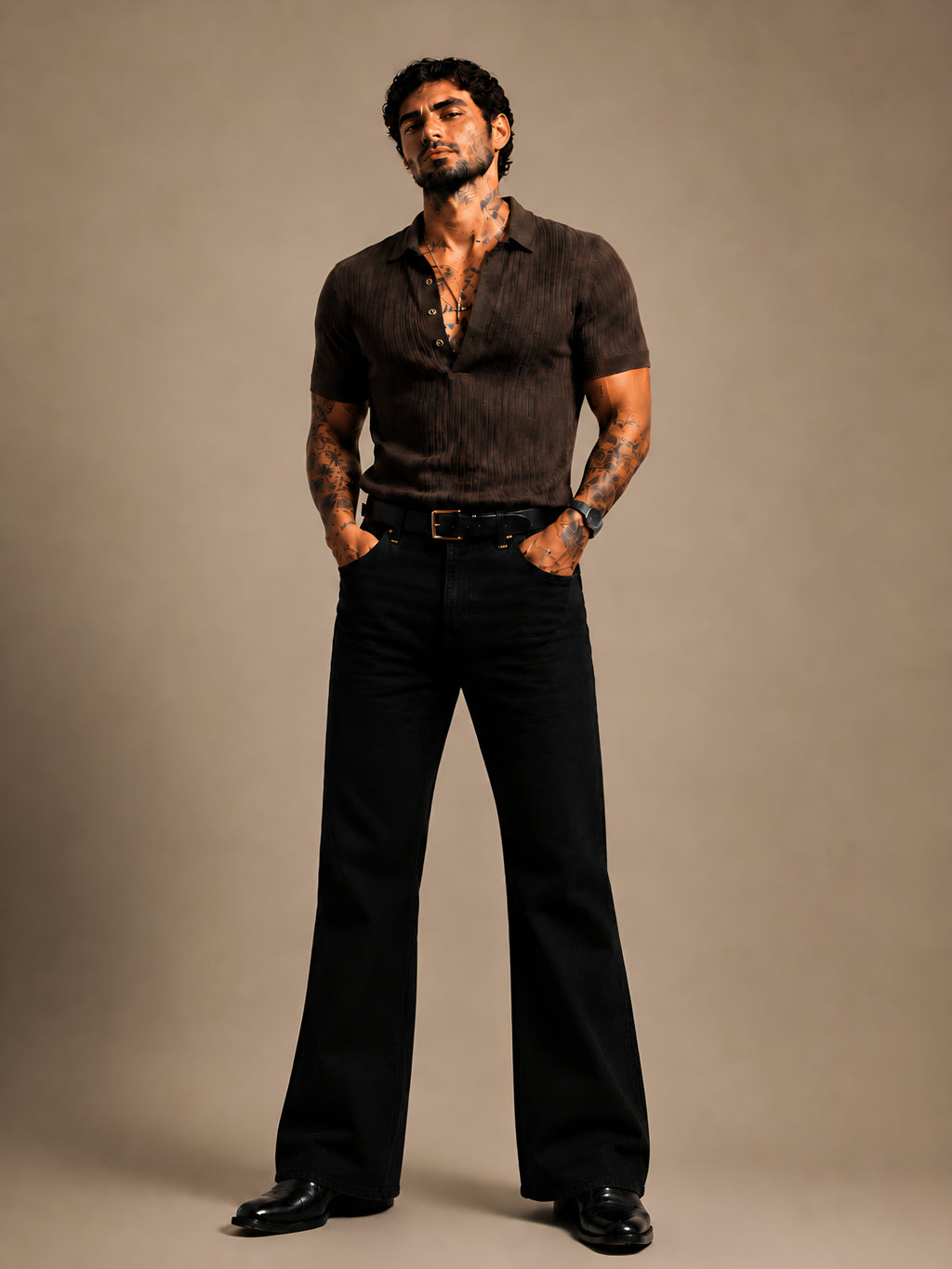 VAREK ORIGINALS - DEEP BLACK BOOTCUT JEANS