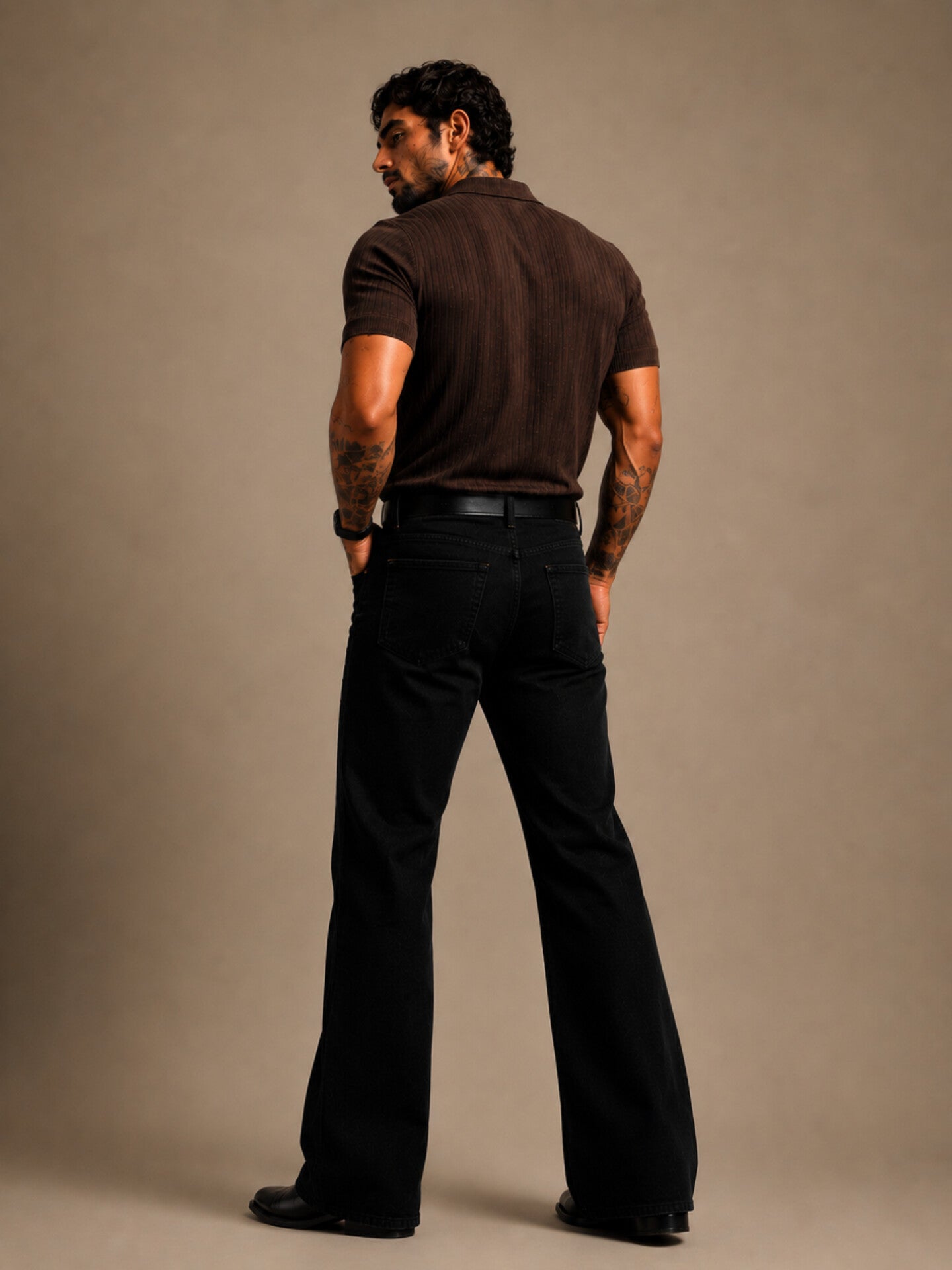 VAREK ORIGINALS - DEEP BLACK BOOTCUT JEANS