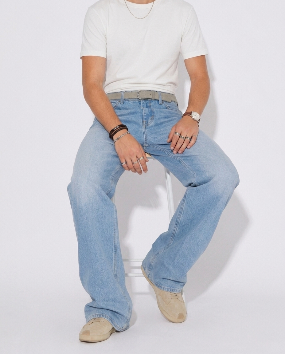ORIGINALS DENIM - LIGHT WASH BLUE STRAIGHT FIT
