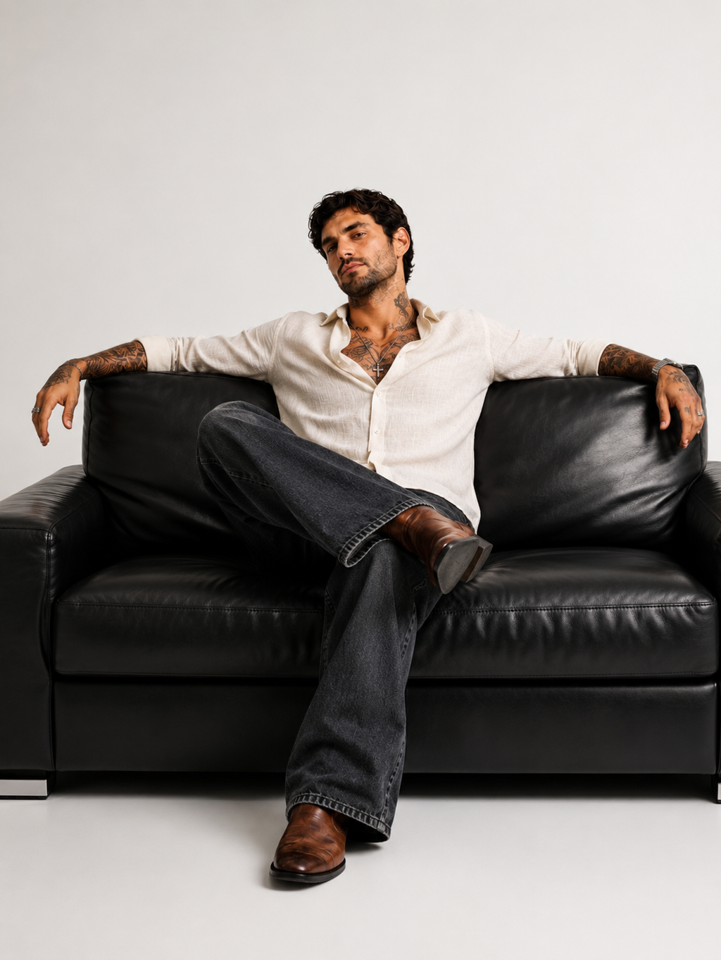 VAREK LUXE COTTON LINEN SHIRTS - OFF WHITE