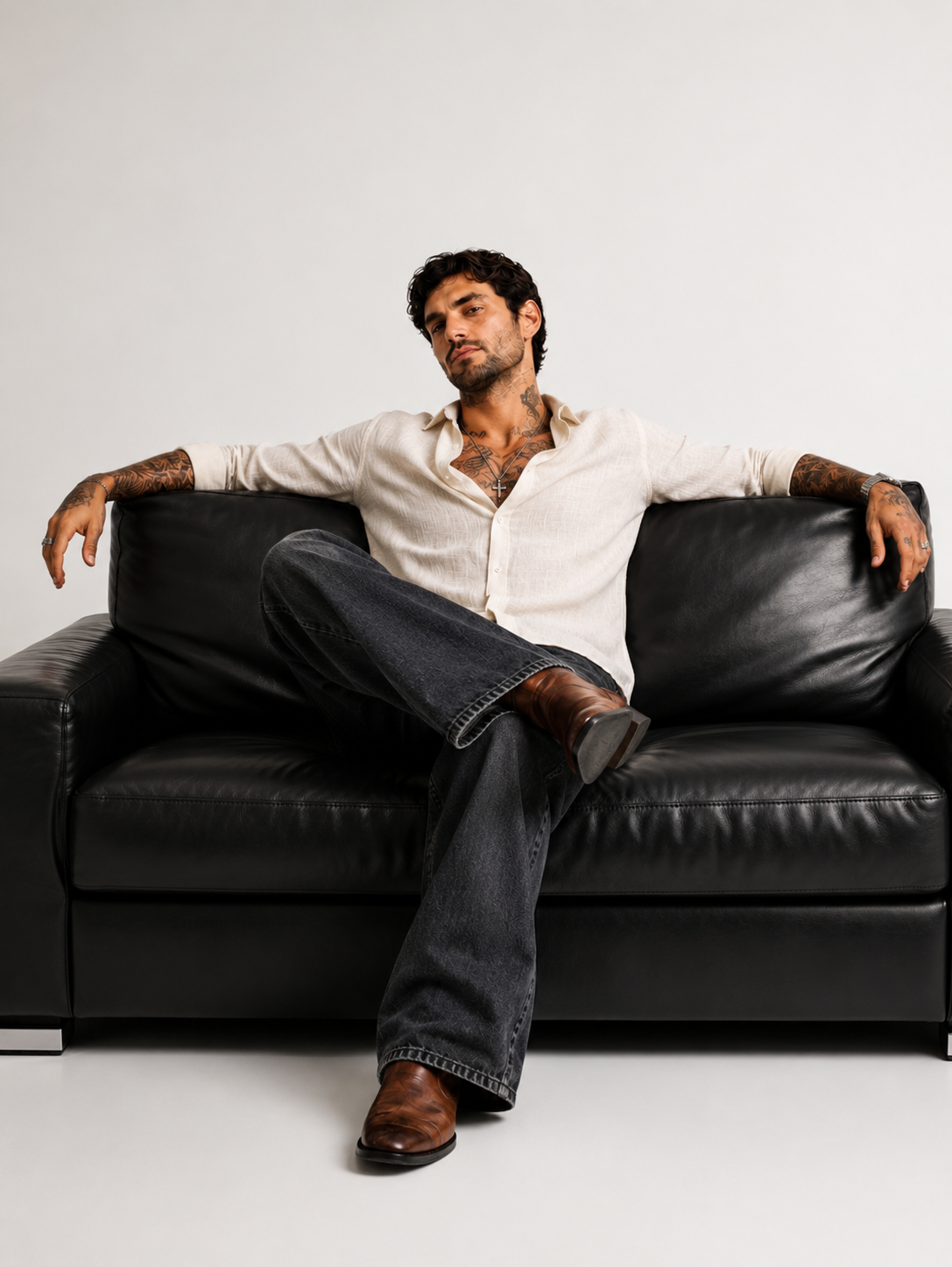 VAREK LUXE COTTON LINEN SHIRTS - OFF WHITE