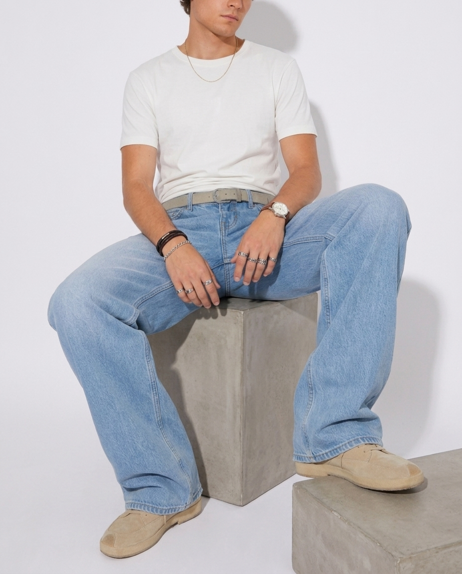 ORIGINALS DENIM - LIGHT WASH BLUE STRAIGHT FIT