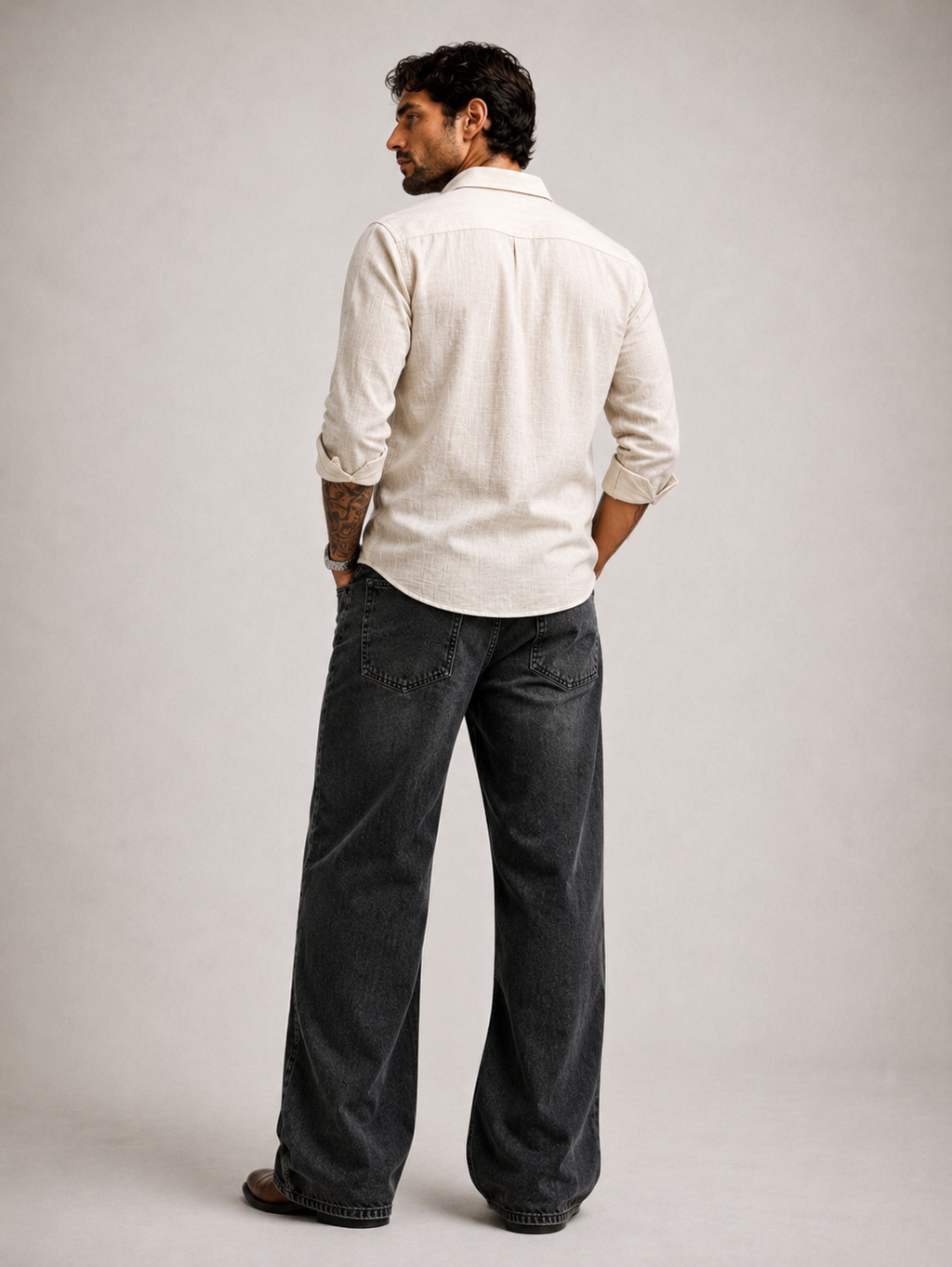 VAREK LUXE COTTON LINEN SHIRTS - OFF WHITE