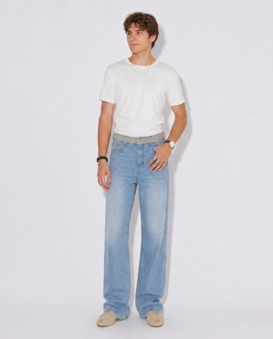 ORIGINALS DENIM - LIGHT WASH BLUE STRAIGHT FIT