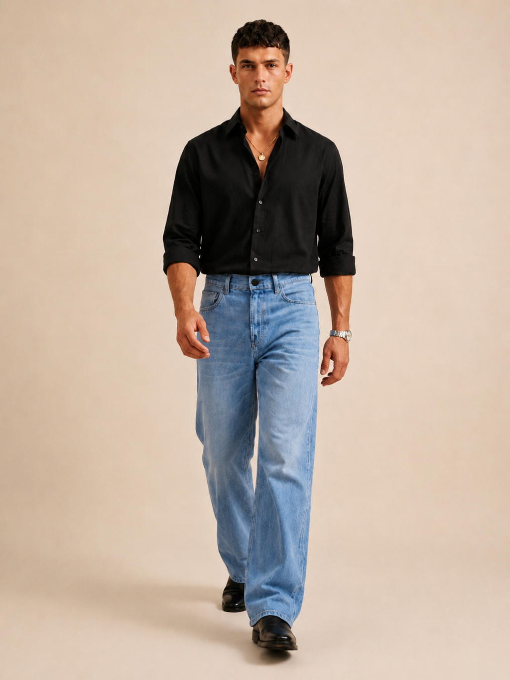 VAREK ORIGINALS - LIGHT WASH BLUE STRAIGHT FIT JEANS